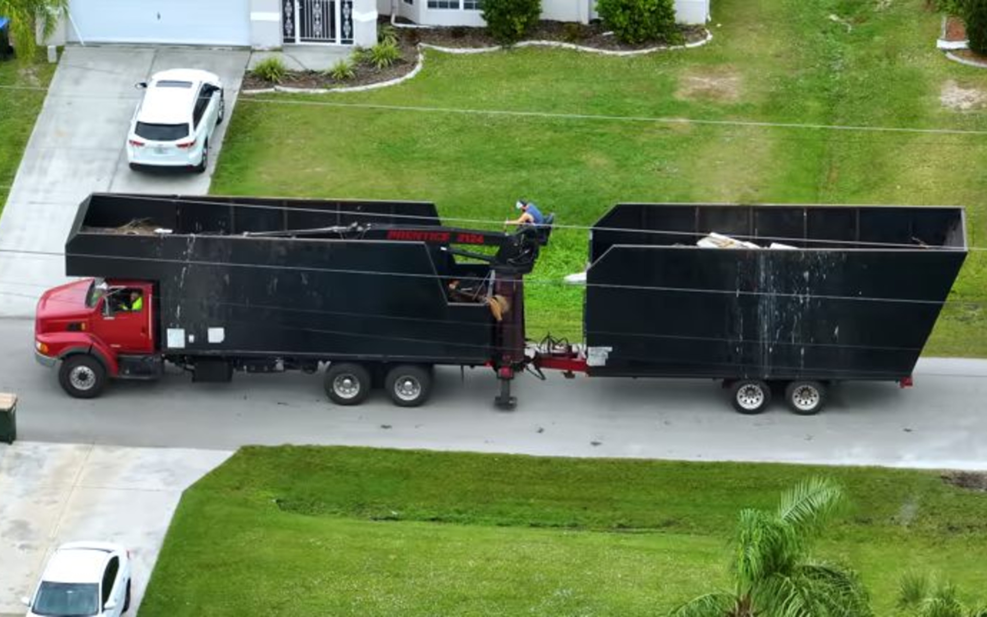 Junk removal truck and crew