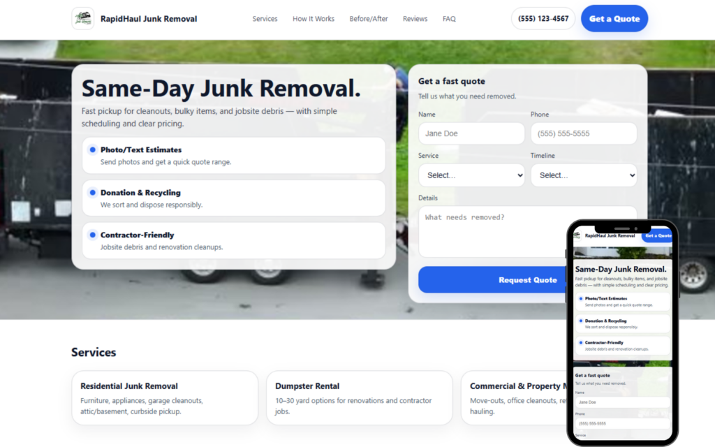 Junk Removal Demo