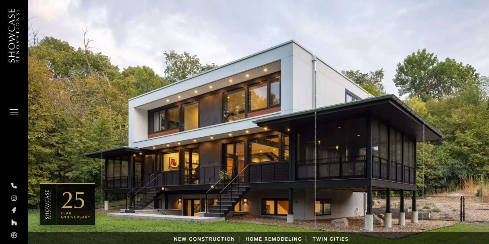 Showcase Renovations website after the redesign